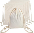 Sportbeutel mit Kordelzug: aus Baumwolle, 5 Stück, 35 × 40cm