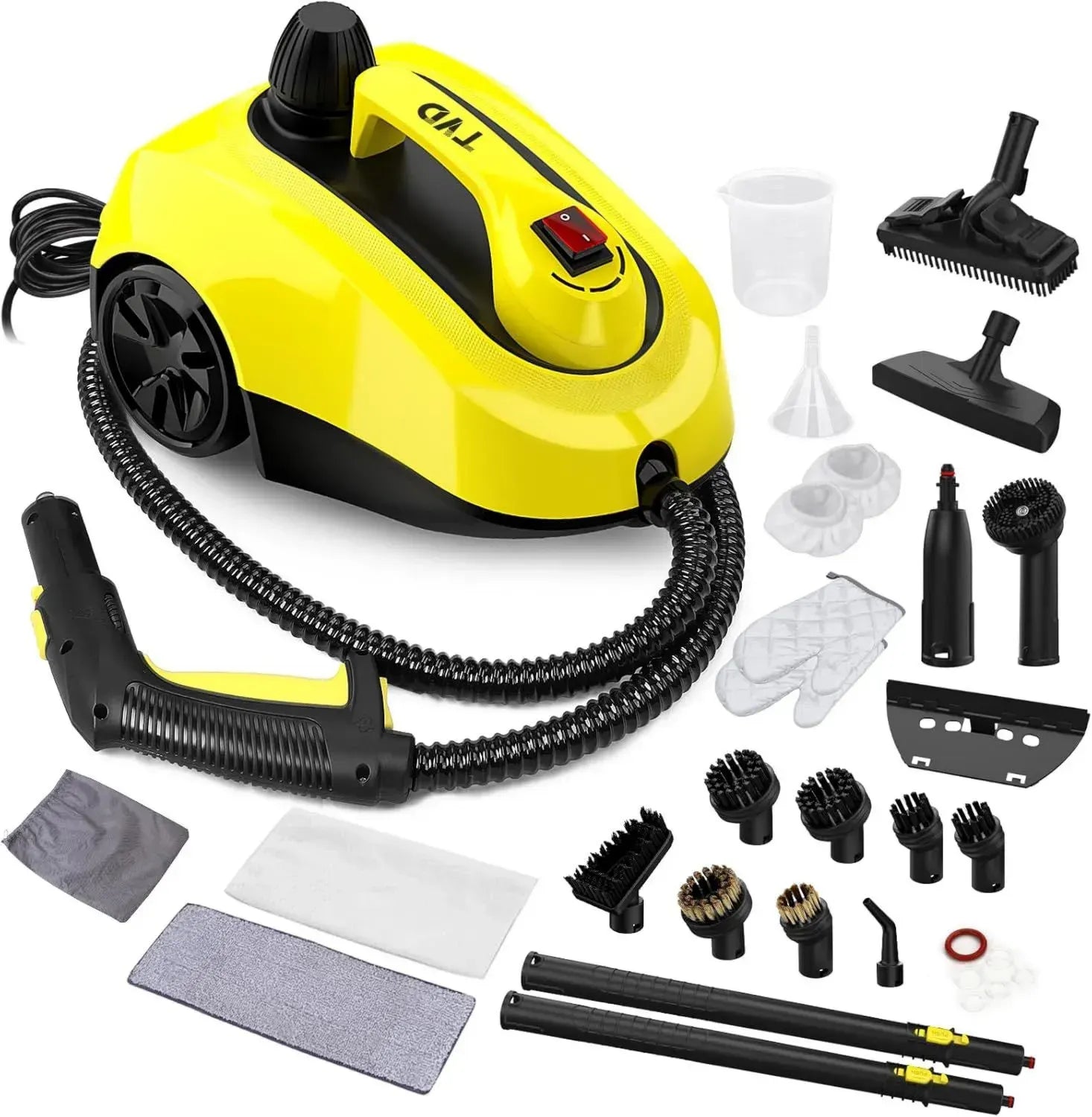 Multifunktionaler Dampfreiniger mit extra langem Kabel für Boden, Polster und mehr